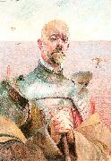 Malczewski, Jacek Self-Portrait in Armor Spain oil painting reproduction